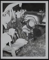 Auto Wrecks - Karl Theodore Abegg being aided.