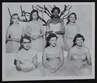 Girl Staters - Supreme Court - (L to R) back row, Janet Marshall; Judy Jones; Lorna Hayes; Mary Louise Scott; front row, Connie Jo Hill; Patty Trent; Lois Hays.