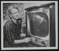 Mrs. Ralph V. Baker and exploded screen.