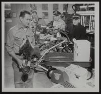 Christmas - Firemen charity toys - (L to R) Firemen Iber Merbine; Charles Cassidy; Foy Brown; Salvation Army Major Carl Sundin.