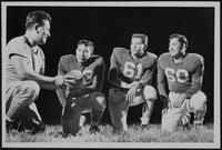 Haskell Football (L to R) Coach Quentin Jones; James Gibson; Al Nephew; Stephen Albert.