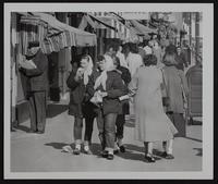 Christmas - shoppers on 800 block of Mass.