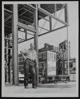 Oliver "Bud" Shields at service station at 9th and Vermont.