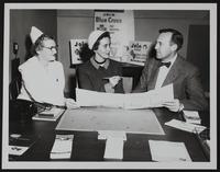 (L to R) Mary Dunden, Mrs. R S Howie (Howey?) Dr. Monti L Belot.