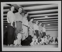 Jayhawk Kennel Club - Dog Training class (L to R) Mrs. Ray Stanclift; Ken Franks; Arthur Rose; James McClacherty; George Hulteen; Alvin Long; Larry Harrison.