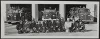 Lawrence Auxiliary Fire Dept. - Fire Engines (L to R) Willis McCorkill; Theron Wray; Earl Gardener; Michael Barnhart; Marcus Winter; Levi Lawrence; Martin Henry; Howard Lindley; Art McKittrick; Joe Zimmerman.