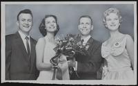 American Royal Queen (L to R) Lewis Rankin; Sharon Sue Stout, Wichita, Lawrence's Candidate; Mayor John Crown; Judy Powell, Bennington alt. candidate.