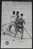 LHS Basketball - 1 - Gordon Abernathy (45) Ottawa&#39;s Fred Harder (31) and Marvin Wilson (25); Junior Smith (41) 2 - Abernathy and Wilson Fight for Ball. 3 - Abernathy Recovers ball. 34 unidentified 4 - Abernathy shoots.