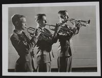 (L to R) Gary Winter, Bob Driscoll, David Hoe of Lawrence High School Band.