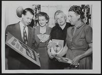 Heart Fund (L to R) Bernard Lambert; Mrs. L M Treadwell of KUMC, Mayme Corcoran; Mrs. AB Ewing.