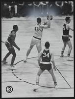 LHS Basketball - 1 - Gordon Abernathy (45) Ottawa&#39;s Fred Harder (31) and Marvin Wilson (25); Junior Smith (41) 2 - Abernathy and Wilson Fight for Ball. 3 - Abernathy Recovers ball. 34 unidentified 4 - Abernathy shoots.