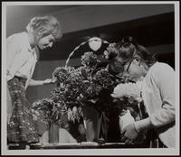 Baldwin garden show. Judy Foot and Linda Louise Morgan with display peonies.