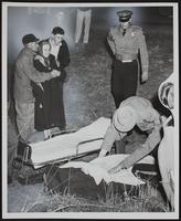 Auto Wrecks - Injured in Eugene Arthur Reider - (L to R) Rev. Henry Reider, father; Mrs. Reider, Mother; Trooper Carl Gray; Lawrence Lamb.