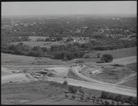 Kansas Turnpike - Looking SE over West Lawrence Interchange.