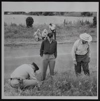 Crime - Probably examining scene of killing - Russell Viers (Center); Allen Engler (right).