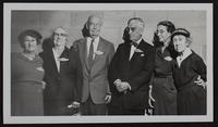 Plymouth Congregation Church (L to R) Mrs. Daisy Williams Ames; Mrs. Charles E. Decker; Charles E. Decker; Dr. Noble S. Elderkin, Pastor 1910-1916; Miss Jean Russell; Miss Rose Pierce.