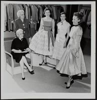 Women&#39;s styles (L to R) Betty Broat, (seated); Mrs. Paul B. Lawson; Mrs. John Eskridge; Mrs. H. Lee Sturgeon; Mrs. Robert Beer.