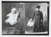Double Portrait of J. W. Shaffer Baby and Grandmother - Baby in Stroller