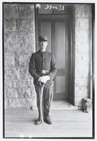 Soldier, Clark, B, 4, Holding Saber, Fort Riley