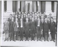 Mrs. Huston's Sunday School Class on Steps of Building