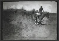 Cavalry School - Officer Riding Dow Hillside, Fort Riley