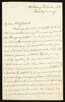 Letter to Mrs. Gilchrist [Anne Gilchrist, n_e Burrows?]