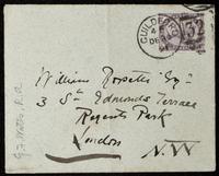 Envelope addressed to William Rossetti