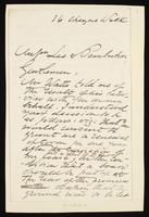Letter addressed to Mssrs Lee & Pemberton [concerning Theodore Watts-Dunton]