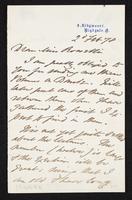Letter from C. Tomlinson to Christina Rossetti