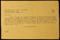 Carbon Copy Letter to "Dear Sir" regarding Olivia Rossetti Agresti