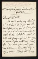 Letter to Frederic James Shields