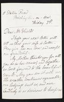 Letter to Frederic James Shields