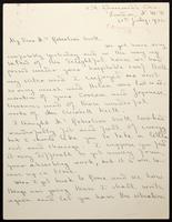 Letter to "My dear Mrs Robertson Scott"