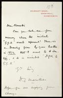 Letter from H. C. Marillier to Dear Rossetti [William Michael Rossetti]