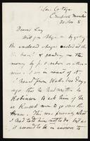 Letter to "Dearest Lucy" (Lucy Madox Brown Rossetti) (MS23 L.3.3)