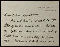 Letter to &quot;Dearest Mrs Rossetti&quot; (Lucy Madox Brown Rossetti)