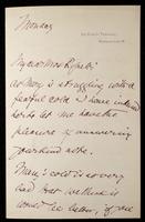 Letter to &quot;My dear Mrs Rossetti&quot; (Lucy Madox Brown Rossetti) (MS23 L.2.8)