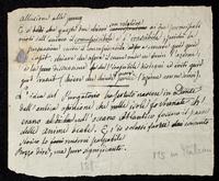 Literary scrap in Italian. Unsigned