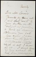 Letter to Mrs Coronio [Aglaia Coronio] (MS23 D.8.19)