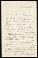 Letter to Mrs Coronio [Aglaia Coronio] (MS23 D.8.18)