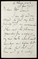 Letter to Mrs Coronio [Aglaia Coronio] (MS23 D.8.13)