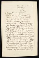 Letter to Theodore Watts-Dunton; Envelope addressed to W. T. Watts [Theodore Watts-Dunton] (MS23 D.6.9)