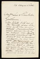 Letter addressed to Mssrs Lee and Pemberton [concerning Theodore Watts-Dunton]