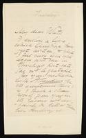 Letter to Theodore Watts-Dunton; Envelope addressed to W. T. Watts [Theodore Watts-Dunton] (MS23 D.6.6)