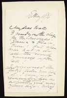 Letter to Theodore Watts-Dunton (MS23 D.6.4)