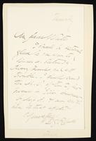 Letter to Theodore Watts-Dunton; Envelope addressed to W. T. Watts [Theodore Watts-Dunton] (MS23 D.6.19)