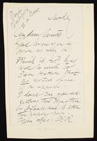 Letter to Theodore Watts-Dunton; Envelope addressed to W. T. Watts [Theodore Watts-Dunton] (MS23 D.6.10)