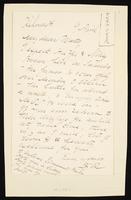 Letter to Theodore Watts-Dunton; Envelope addressed to W. T. Watts [Theodore Watts-Dunton] (MS23 D.6.1)