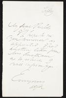 Letter to Frederic James Shields (MS23 D.4.27)