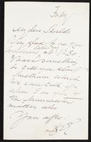Letter to Frederic James Shields (MS23 D.4.26)